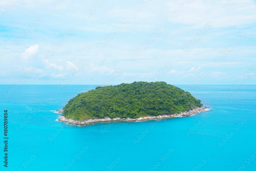 Fototapeta premium Landscape blue sea island beautiful in summer Phuket Thailand