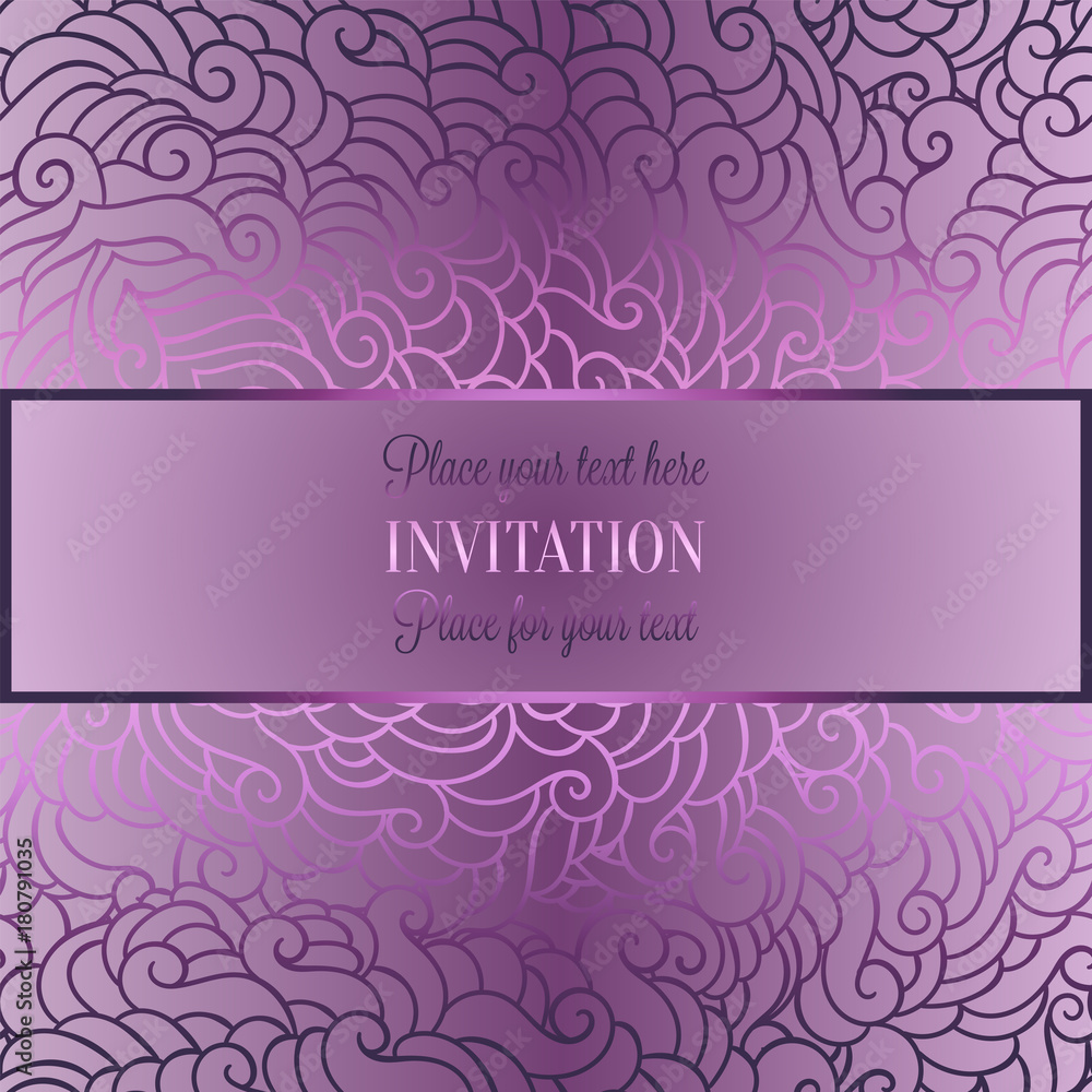 Abstract background with luxury lilac place for text, pink vintage tracery made of feathers, damask floral wallpaper ornaments, invitation card template, fashion pattern on light violet background Abstract background with luxury lilac place for text, pink vintage tracery made of feathers, damask floral wallpaper ornaments, invitation card template, fashion pattern on light violet background