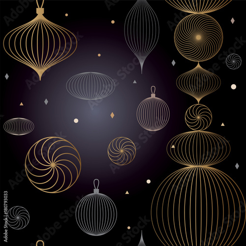 Seamless geometric pattern from abstract rounded shapes. New Year pattern. Christmas pattern.