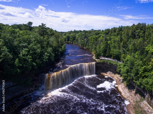 Flying Above Tahquamenon Falls