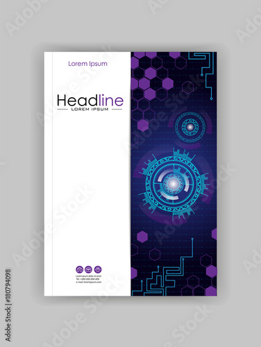 HUD cover design template in velvet