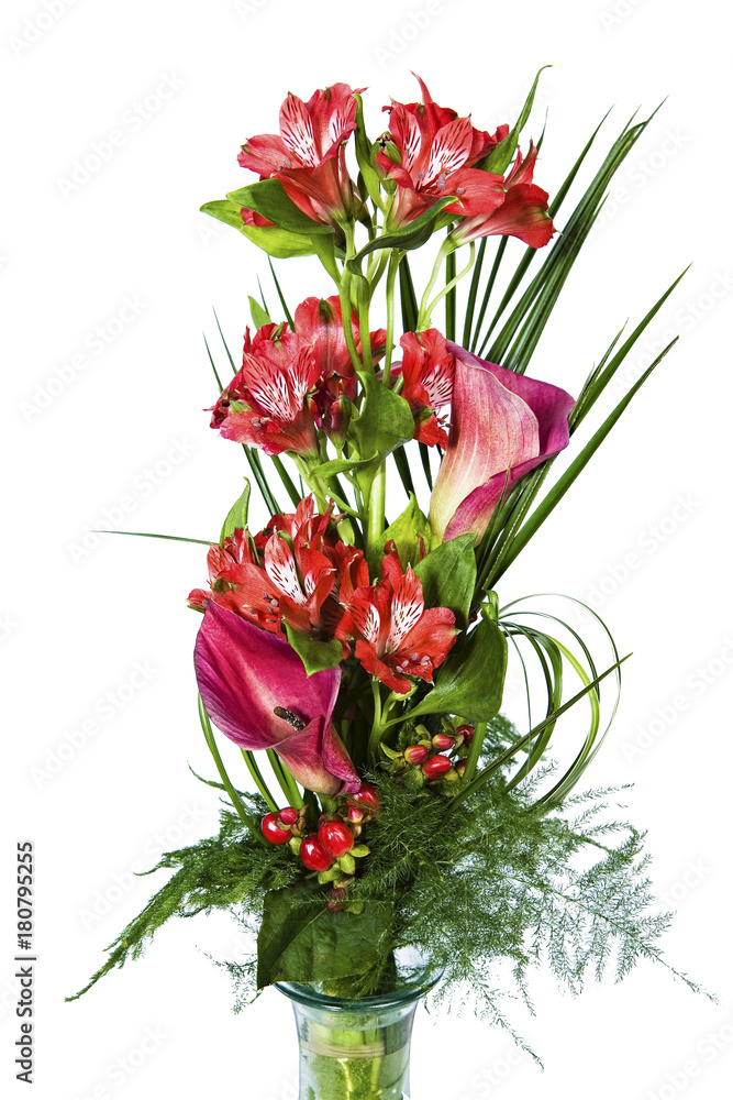 Flower bouquet isolated on white