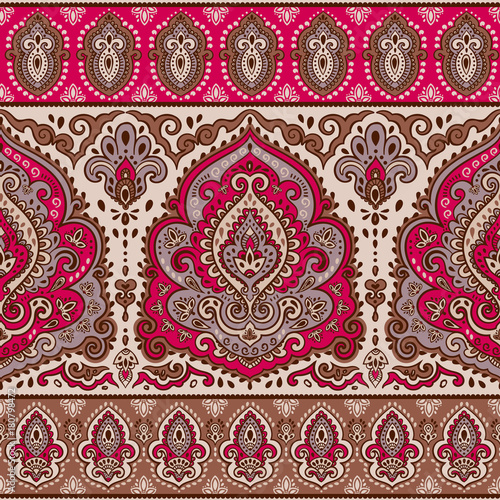 Bohemian Indian Mandala print. Vintage Henna tattoo style