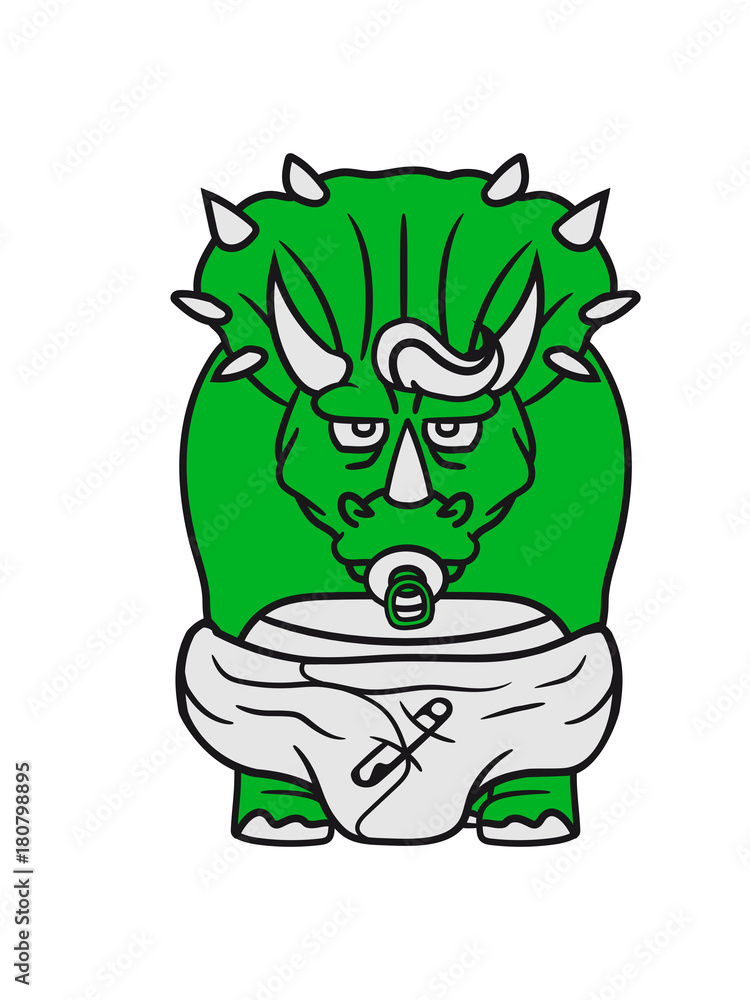 kind süß niedlich baby windel schnuller hörner triceratops groß comic cartoon dinosaurier saurier dino kind süß niedlich baby windel schnuller hörner triceratops groß comic cartoon dinosaurier saurier dino