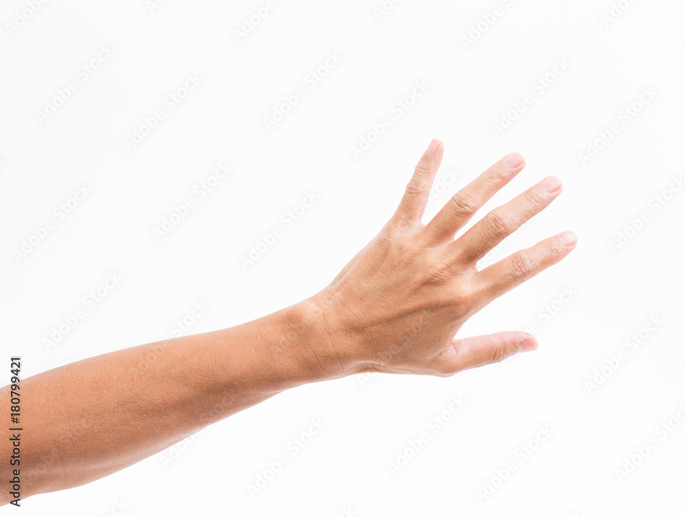 Man hand isolated on white background Man hand isolated on white background
