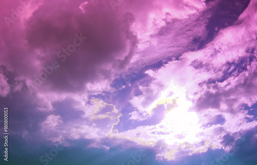Wonderful cloudy light purple sky. Fantastic view. © syberianmoon