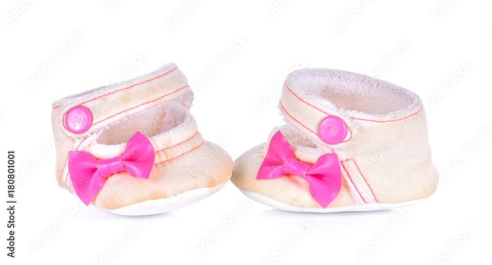 Children's shoes on white background Children's shoes on white background