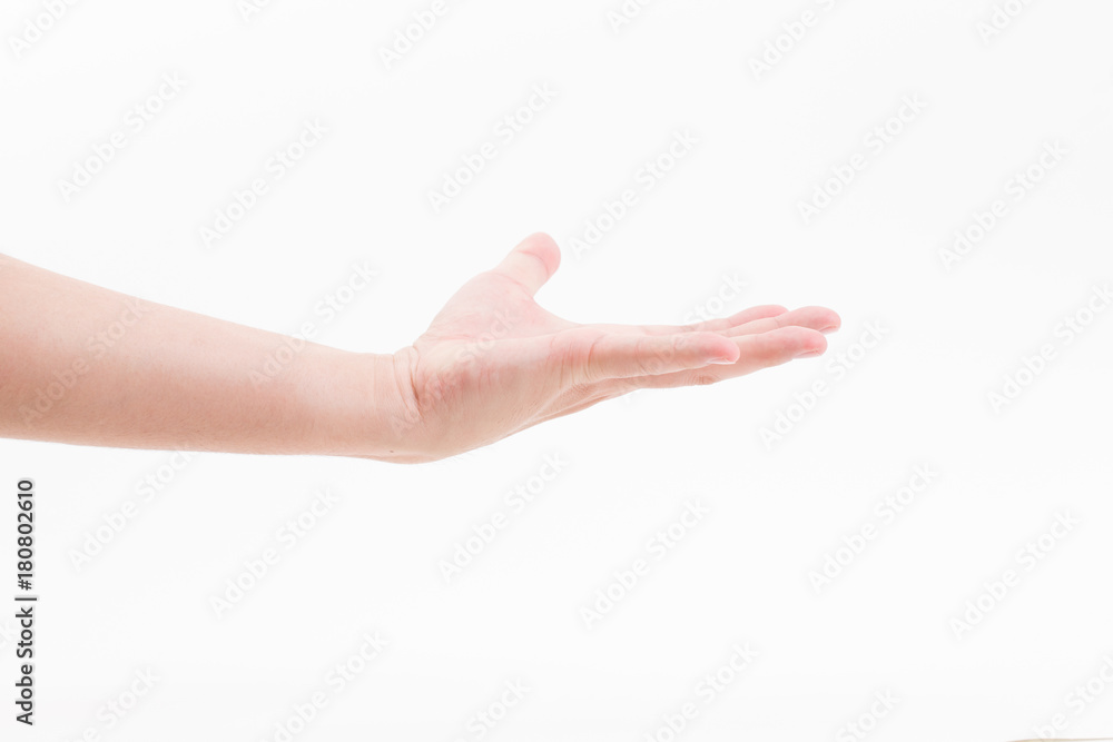 Man hand isolated on white background, clipping path Man hand isolated on white background, clipping path
