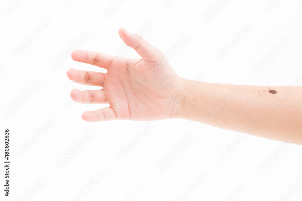 Man hand isolated on white background, clipping path Man hand isolated on white background, clipping path
