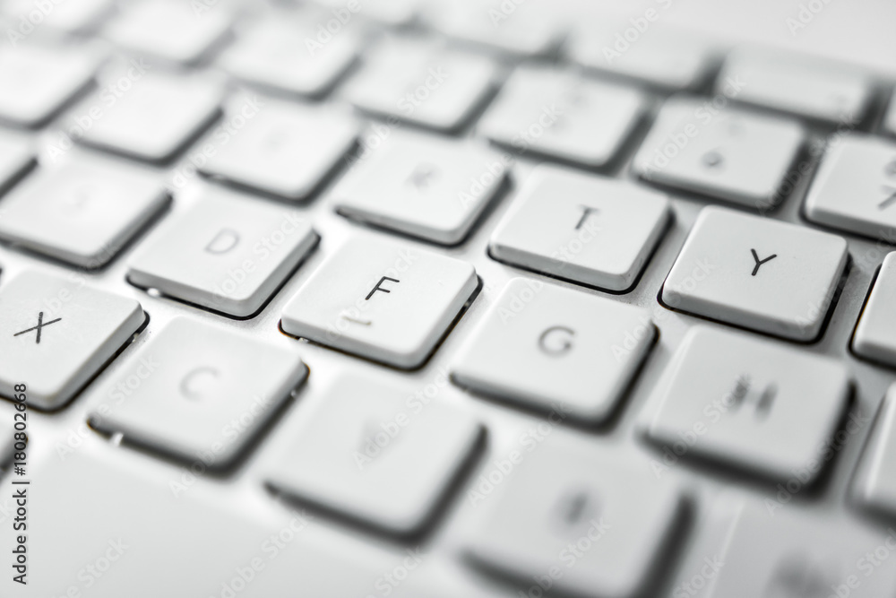 Aluminum computer keyboard keys, shallow depth of field Aluminum computer keyboard keys, shallow depth of field