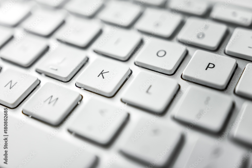 Aluminum computer keyboard keys, shallow depth of field Aluminum computer keyboard keys, shallow depth of field