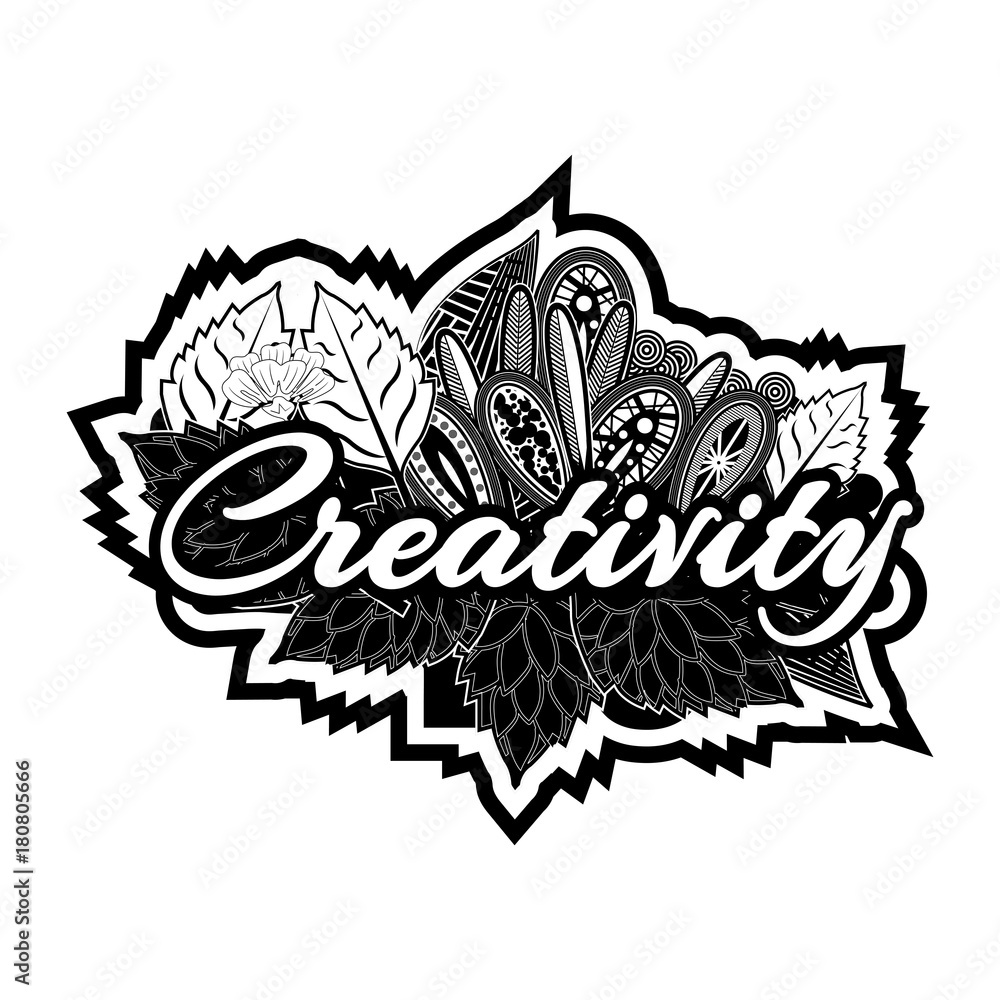 Obraz premium Creativity symbol for flyer, poster, banner, web header. 