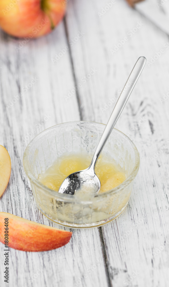 Fototapeta premium Homemade Applesauce (selective focus)