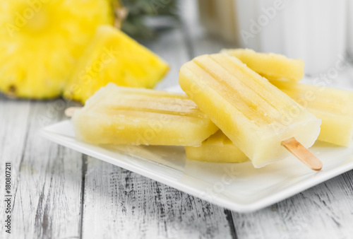 Pineapple Popsicles (selective focus)