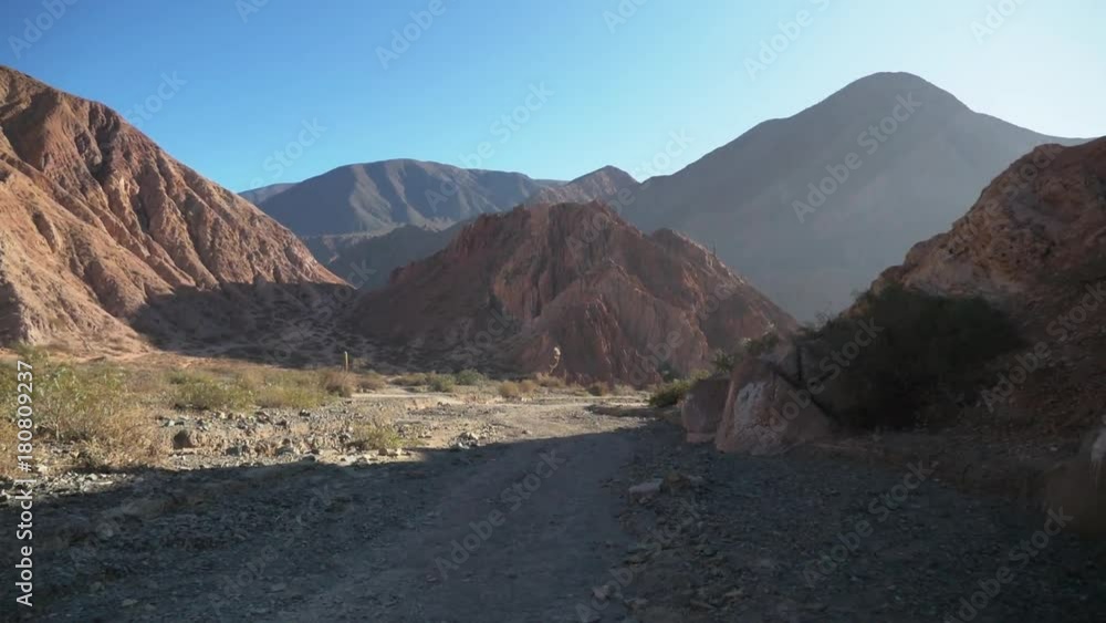 POV, desolate valley landscape in Argentina POV, desolate valley landscape in Argentina