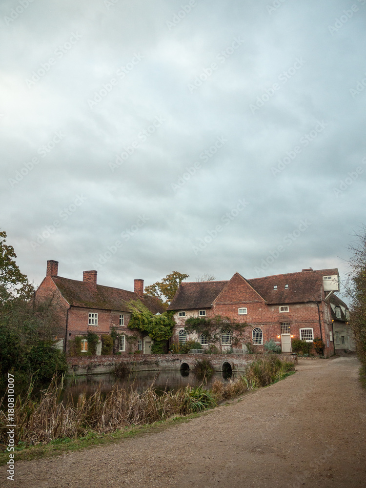 flatford mill building old historical red brick constable country country mill house estate