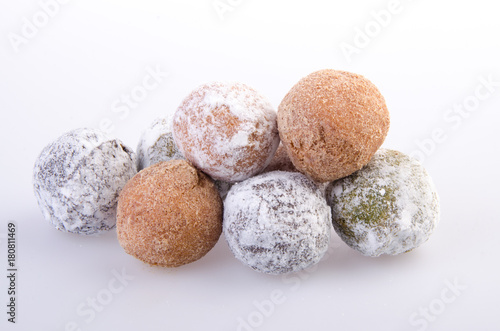 Bild auf Leinwand donut. munchkins donuts on background