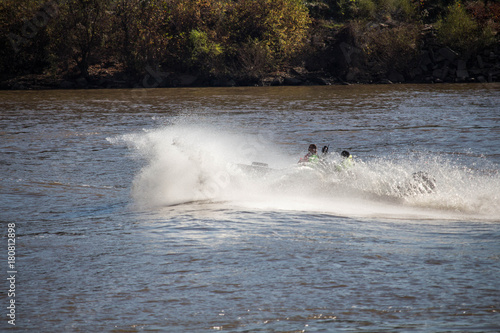 Speed Boat Splashing in River 2 © Greg Reese