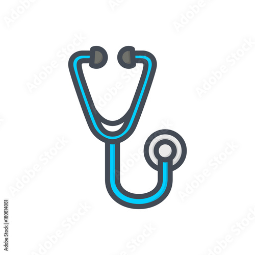 medicine medical colored icon stethoscope tool