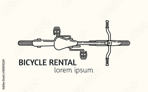 Modern Linear Style Bicycle Rental Logotype Template.