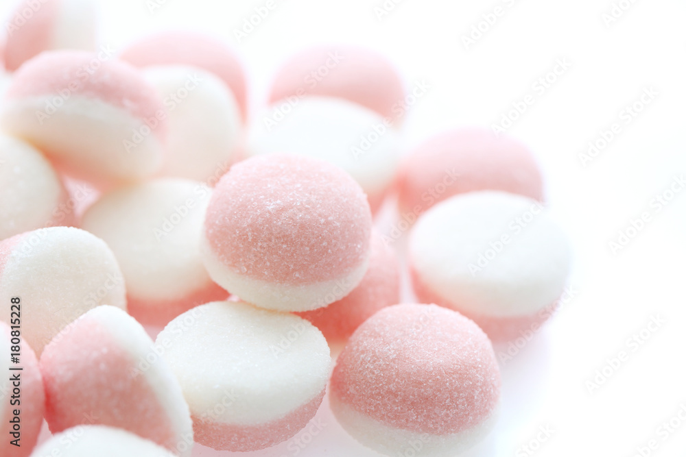 pink jelly candy isolated in white background pink jelly candy isolated in white background