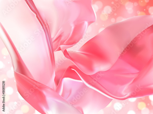 Floating satin decoration