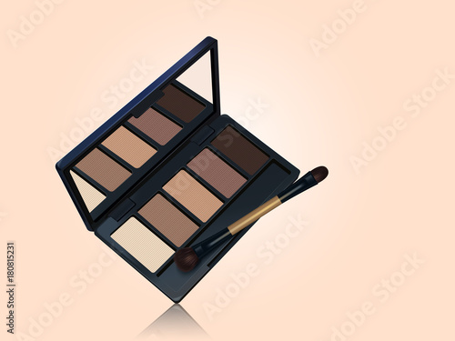 Eye shadow palette mockup