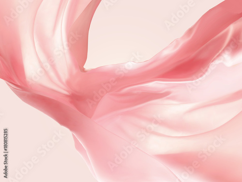 Pink floating fabric