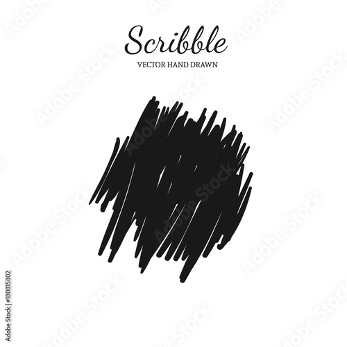 Modern scribble element. Vector hand drawn. Sketch