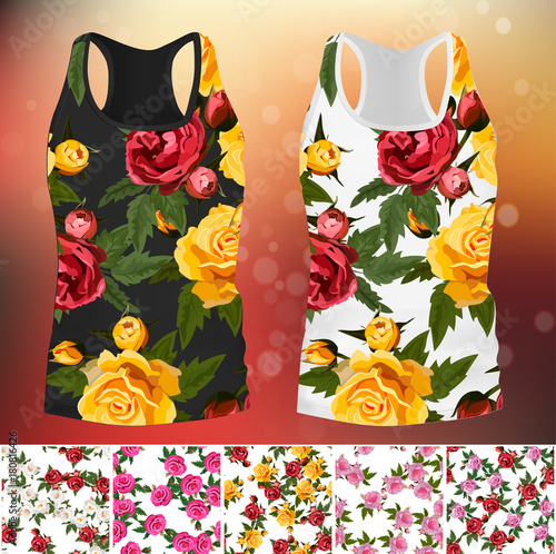 T-shirt with an trendy rose design