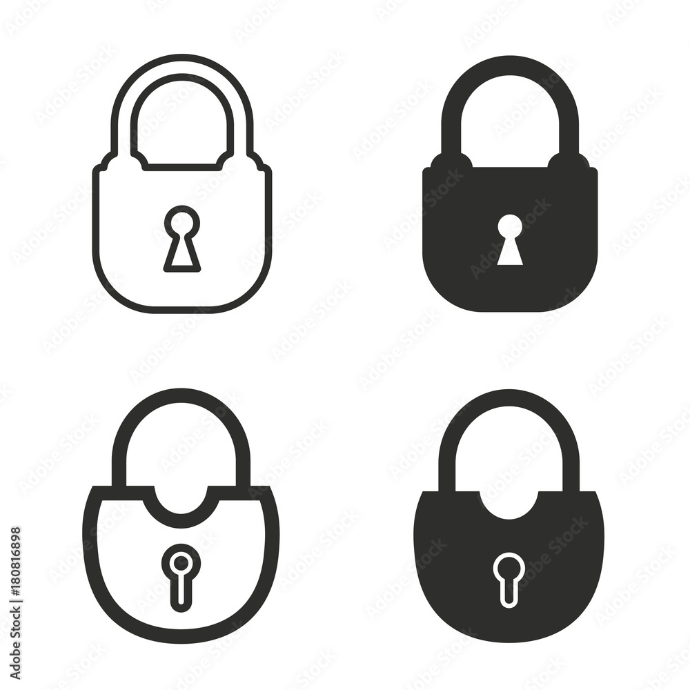 Lock icon set. Lock icon set.