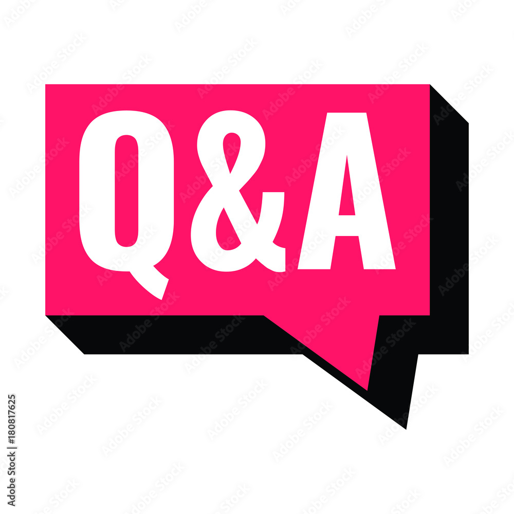 Q&A or question and answer. Speech bubble vector on white background. Q&A or question and answer. Speech bubble vector on white background.