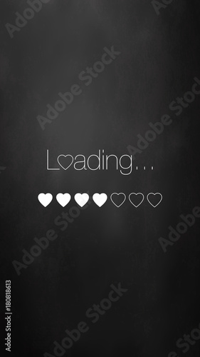 Loading hearts concept,card...