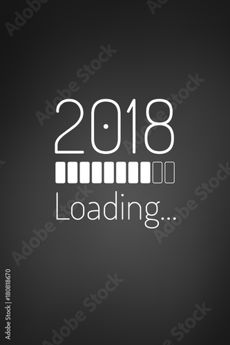 Year 2018 loading bar card ...