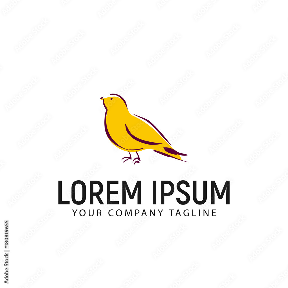 bird hand drawn logo design concept template bird hand drawn logo design concept template