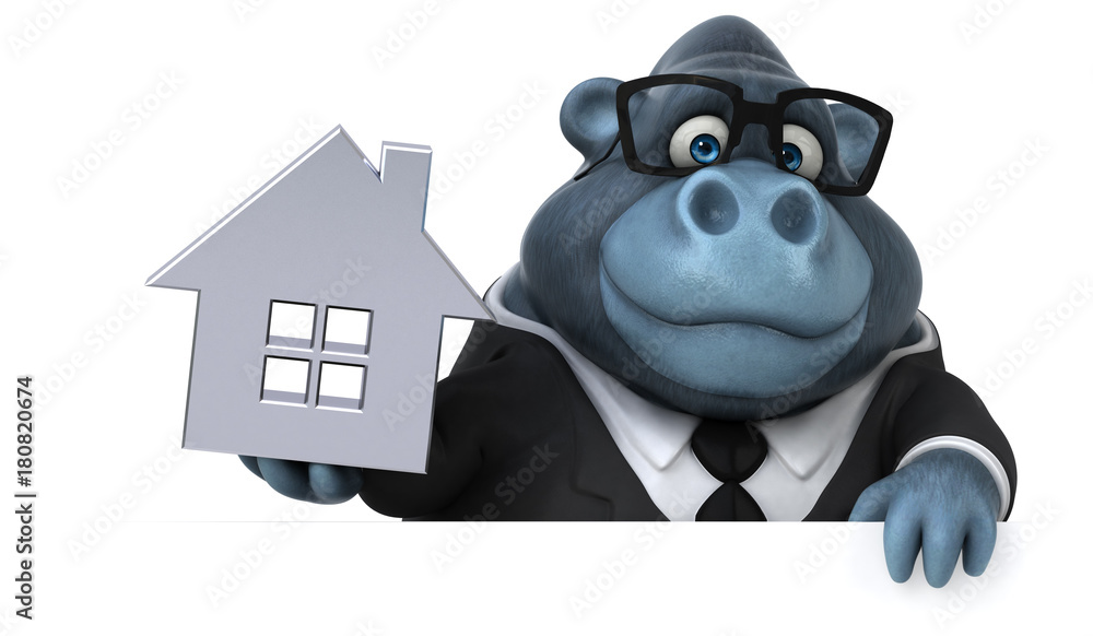 Fun gorilla - 3D Illustration Fun gorilla - 3D Illustration