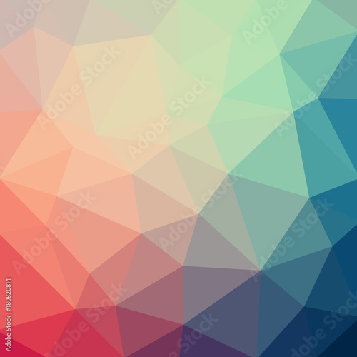 Light blue red vector Low poly crystal background. Polygon design pattern. Low poly illustration background.