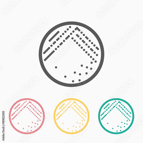 bacteria in petri dish icon