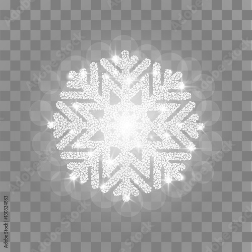 Silver shine snowflake