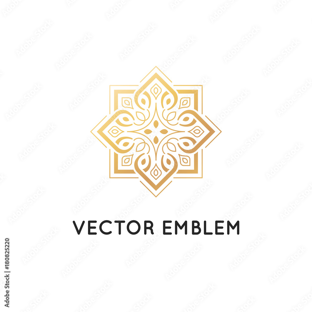 Vector logo design template - abstract symbol in ornamental arabic style Vector logo design template - abstract symbol in ornamental arabic style