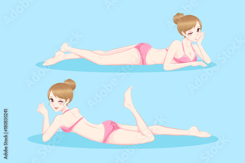 beauty cartoon woman