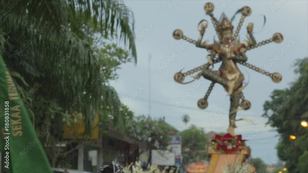 Ceremony floods the streets of Bali Indonesia. Ceremony floods the streets of Bali Indonesia.
