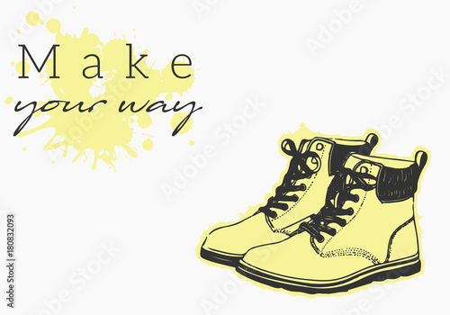 Make your way. Inspiration illustration