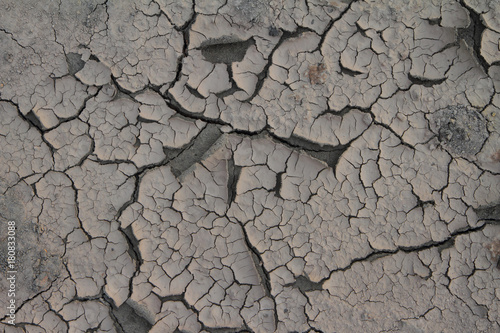 Dry cracked earth textured background.