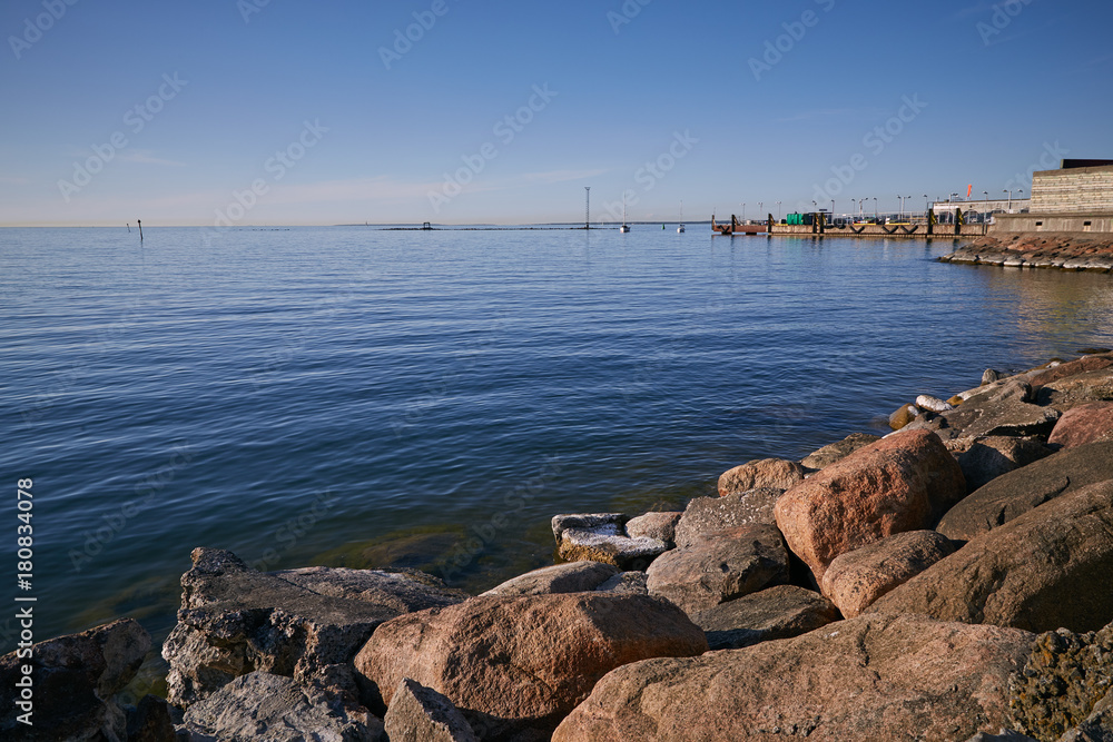 The embankment on the Baltic Sea in Tallinn on a clear summer evening The embankment on the Baltic Sea in Tallinn on a clear summer evening