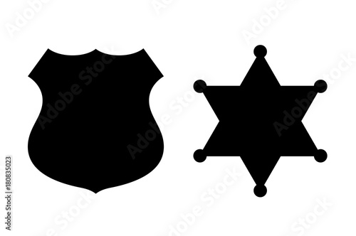 Policeman and sheriff badge icon photo