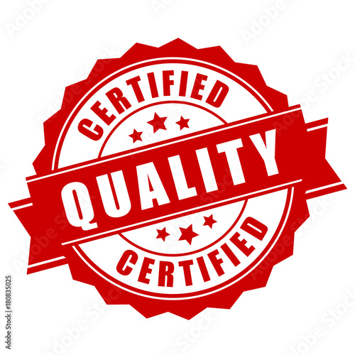 Certified quality business label