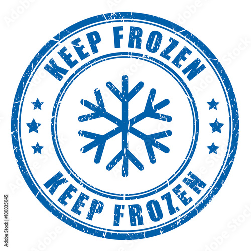 Keep frozen ink blue stamp