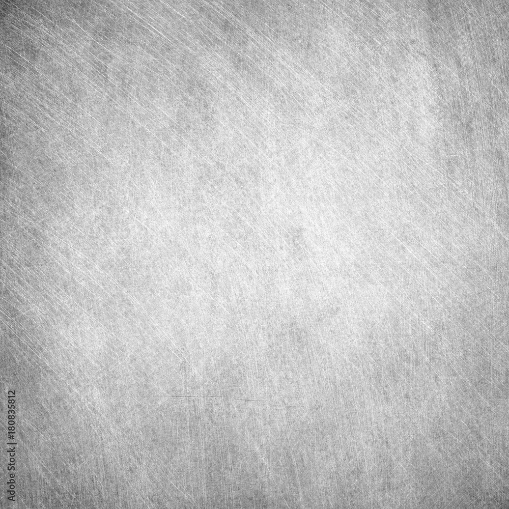 Aged grunge, scratched gray square metal texture. Old iron background - obrazy, fototapety, plakaty 