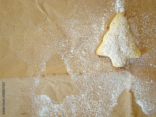 Wallpaper Mural Christmas cookies on paper and powered sugar. Torontodigital.ca